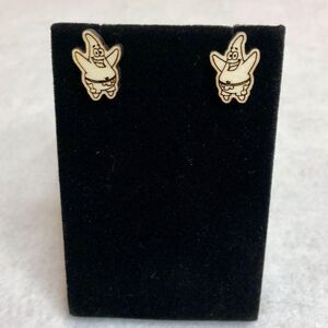 Patrick Star Spongebob Wood Stud Earrings